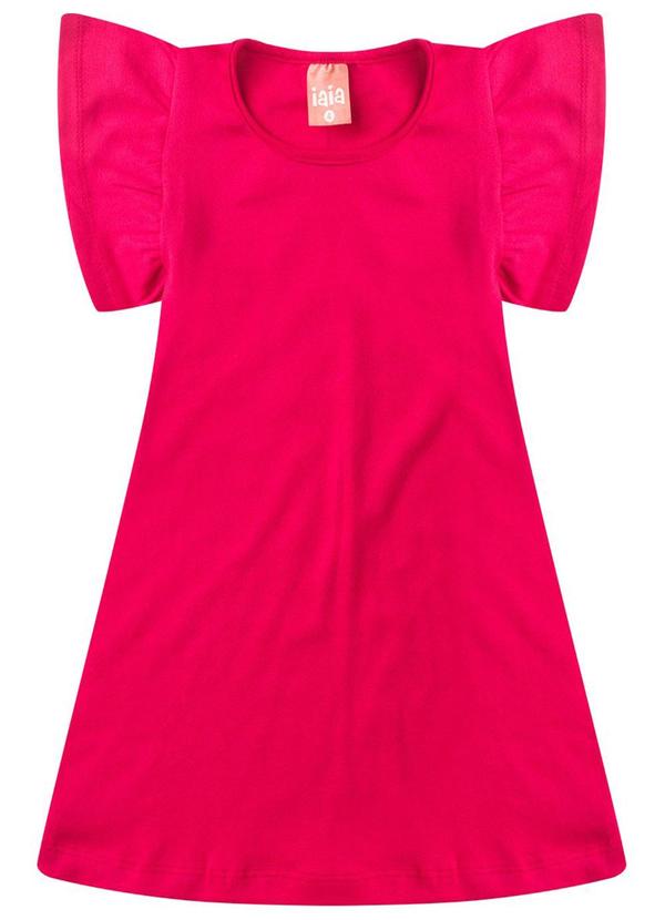 Rosa Azul - Vestido Infantil Menina Básico Iaia Pink