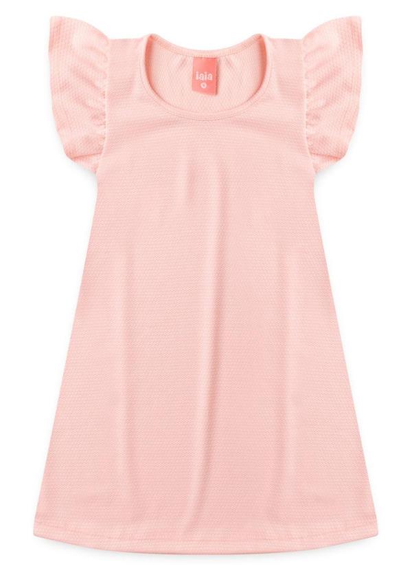 Rosa Azul - Vestido Infantil Menina Básico Iaia Rosa