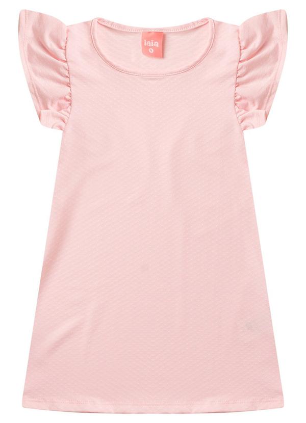 Rosa Azul - Vestido Infantil Menina Básico Iaia Rosa