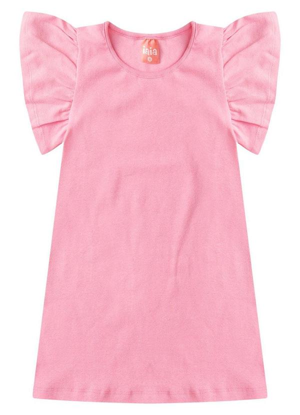 Rosa Azul - Vestido Infantil Menina Básico Iaia Rosa