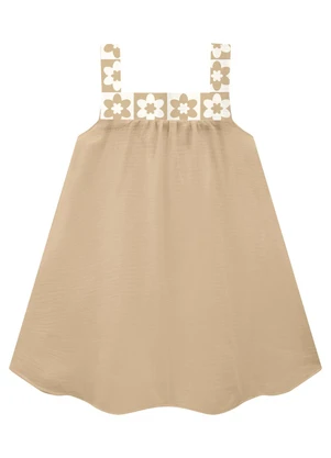 Milon - Vestido Infantil Menina Bege - MILON