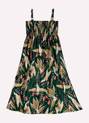 Kyly - Vestido Infantil Menina Beija-Flor Verde - KYLY