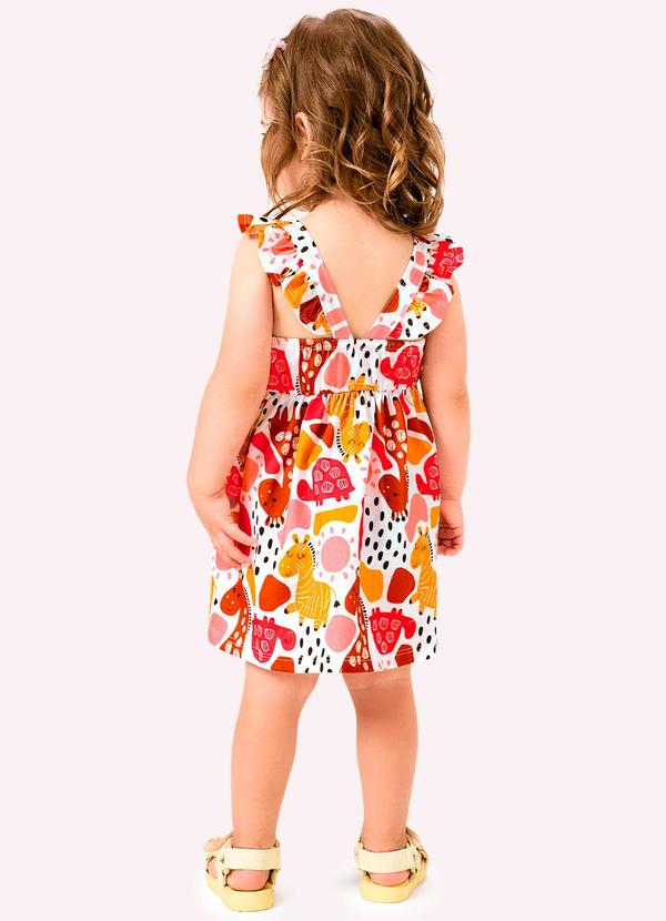 Kyly - Vestido Infantil Menina Bichinhos Branco 2