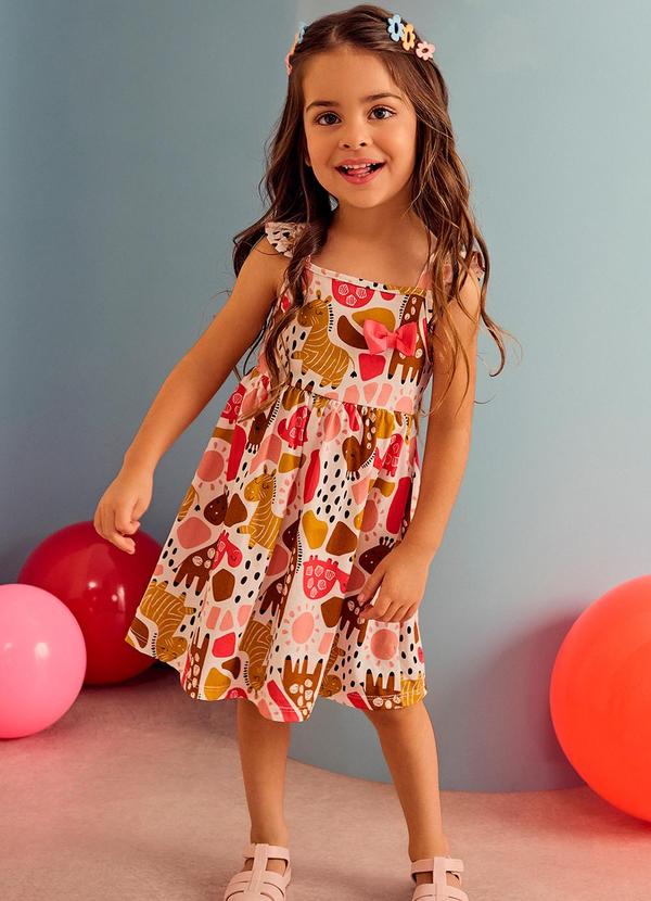 Kyly - Vestido Infantil Menina Bichinhos Branco 3