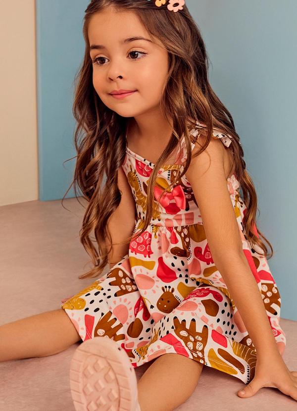 Kyly - Vestido Infantil Menina Bichinhos Branco 4