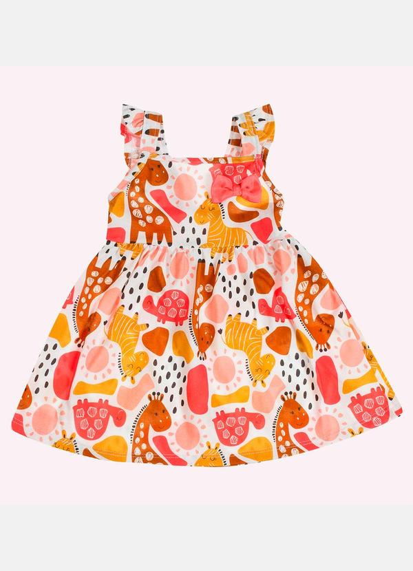 Kyly - Vestido Infantil Menina Bichinhos Branco 5