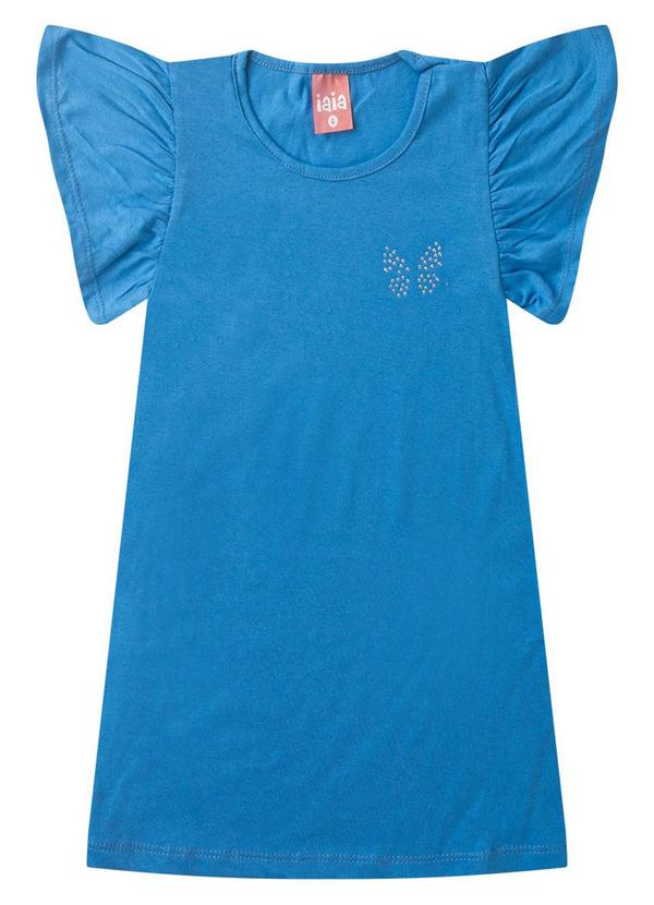 Rosa Azul - Vestido Infantil Menina Borboleta Azul Náutico