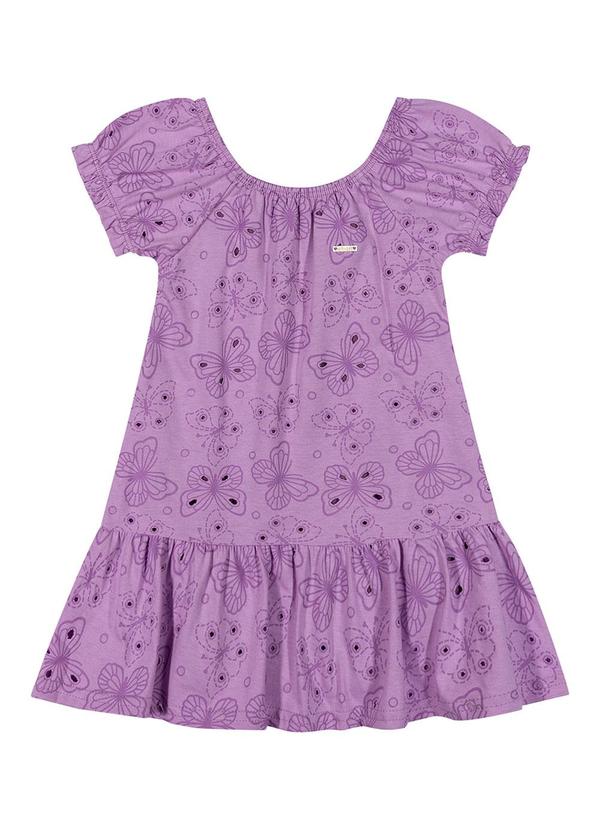 Elian - Vestido Infantil Menina Borboletas Elian Roxo