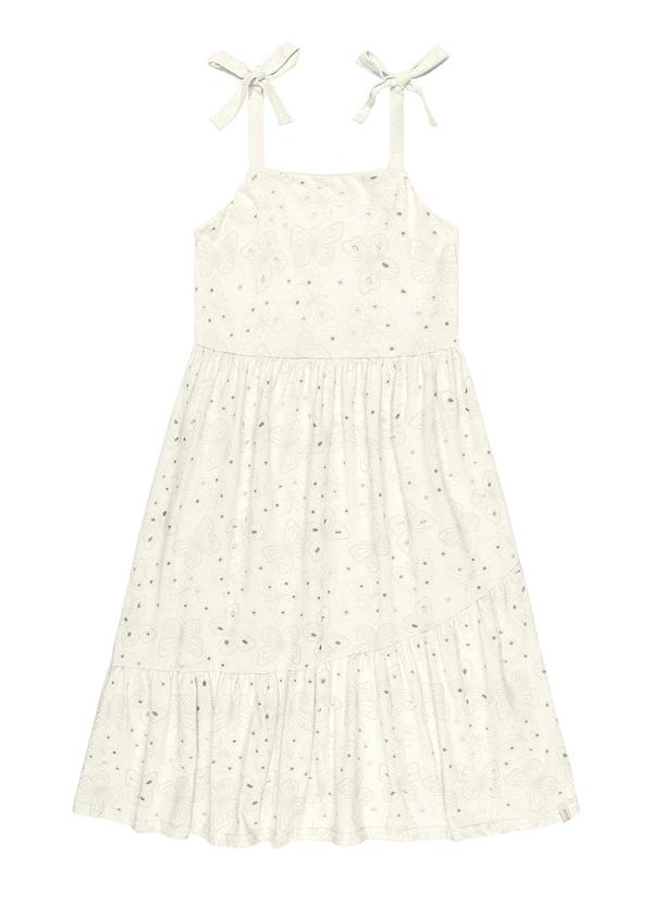 Elian - Vestido Infantil Menina Bordado Elian Bege 2