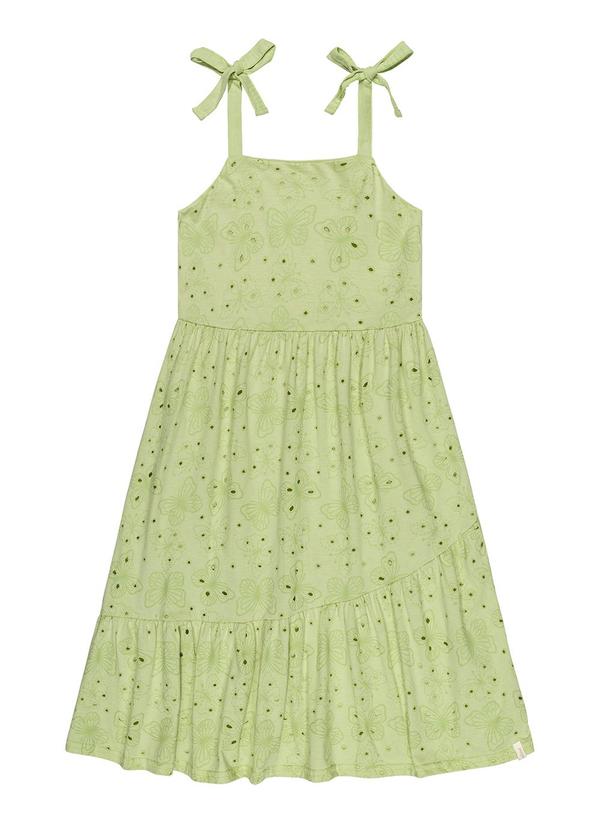 Elian - Vestido Infantil Menina Bordado Elian Verde