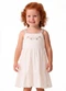 Colorittá - Vestido Infantil Menina Bordado Flor Verde - variação: Bege