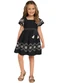 Milon - Vestido Infantil Menina Bordado Preto - variação: Preto