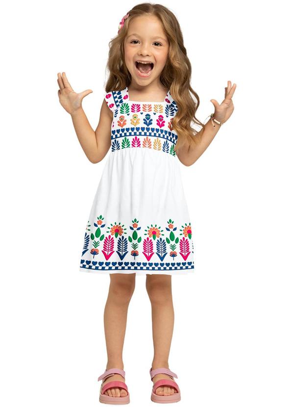 Nanai - Vestido Infantil Menina Branco