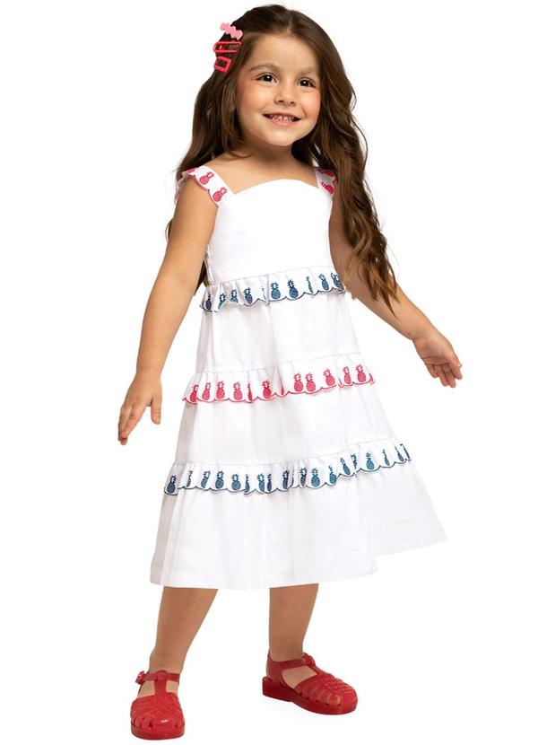 Nanai - Vestido Infantil Menina Branco