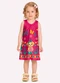 Kyly - Vestido Infantil Menina Cachorrinhos Branco - variação: Rosa