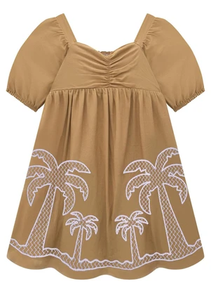 Nanai - Vestido Infantil Menina Camurça - NANAI