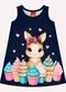 Kyly - Vestido Infantil Menina Coelhinho Azul - variação: Azul
