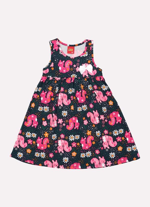 Kyly - Vestido Infantil Menina Coelho Azul Marinho 2