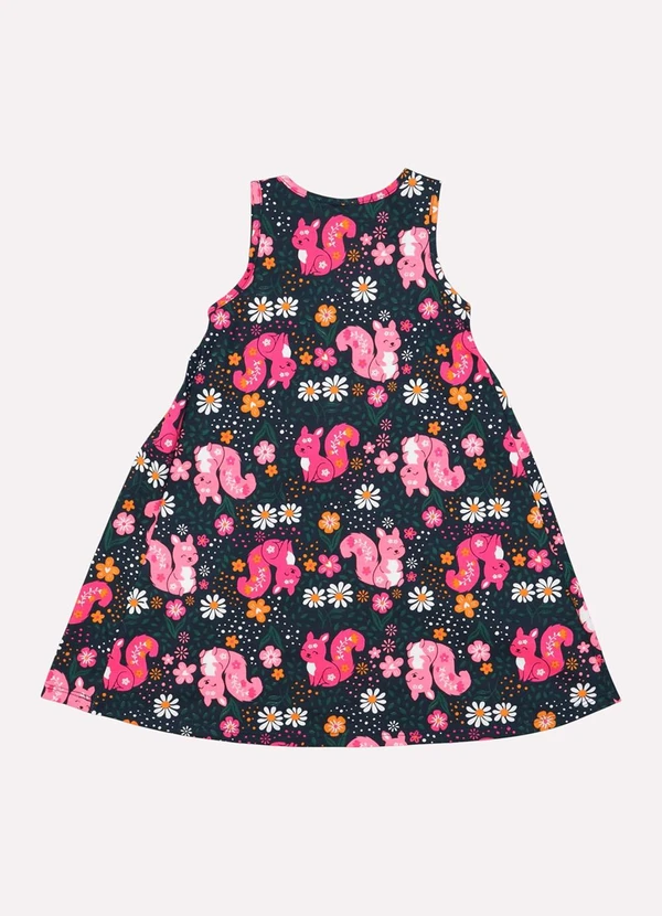 Kyly - Vestido Infantil Menina Coelho Azul Marinho 3