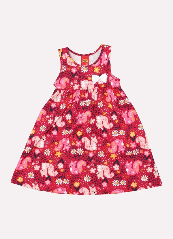 Kyly - Vestido Infantil Menina Coelho Vermelho 2