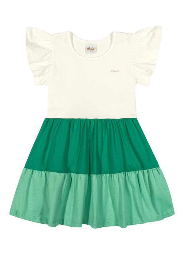 Elian - Vestido Infantil Menina Color Block Elian Bege 3