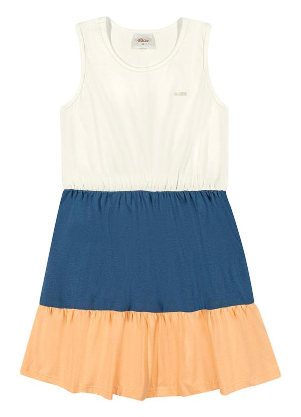 Elian - Vestido Infantil Menina Color Block Elian Bege