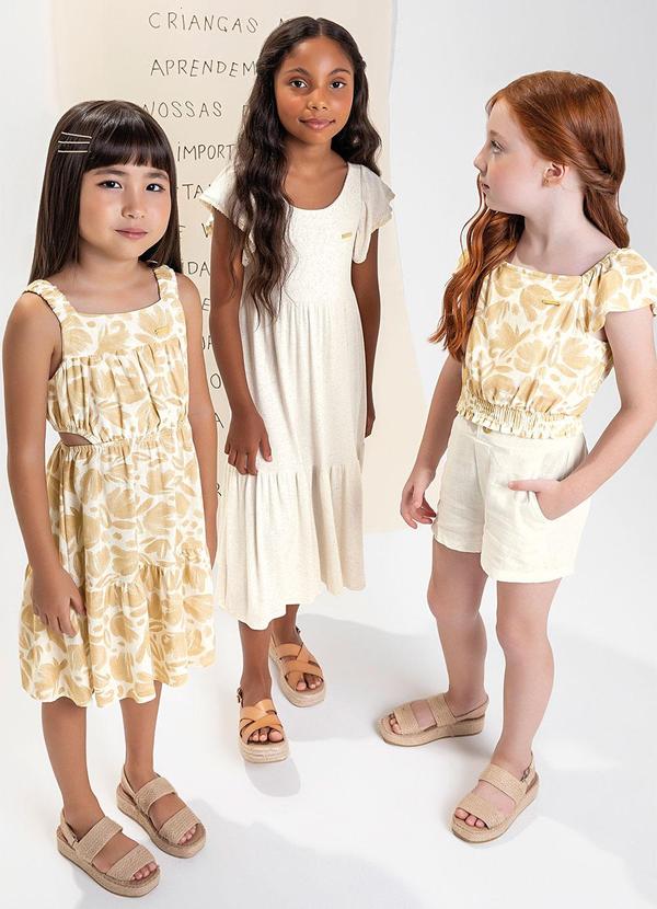 Colorittá - Vestido Infantil Menina Coloritta Bege 2