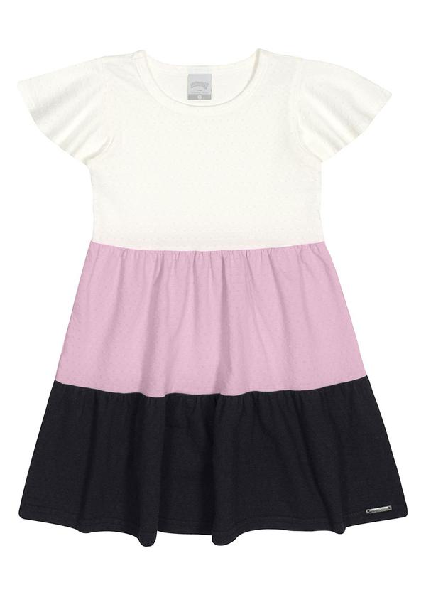 Alakazoo - Vestido Infantil Menina com Babados Rosa 2