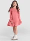 Brandili - Vestido Infantil Menina com Babados Rosa - variação: Rosa