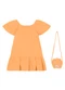 Brandili - Vestido Infantil Menina com Bolsa Azul - variação: Laranja