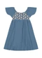 Brandili Mundi - Vestido Infantil Menina com Bordado Azul - variação: Azul