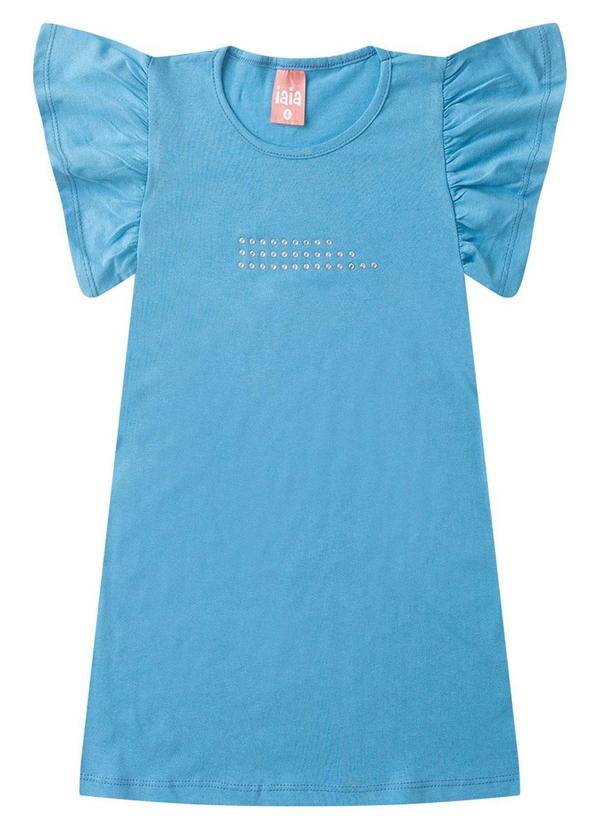 Rosa Azul - Vestido Infantil Menina com Brilho Iaia Azul