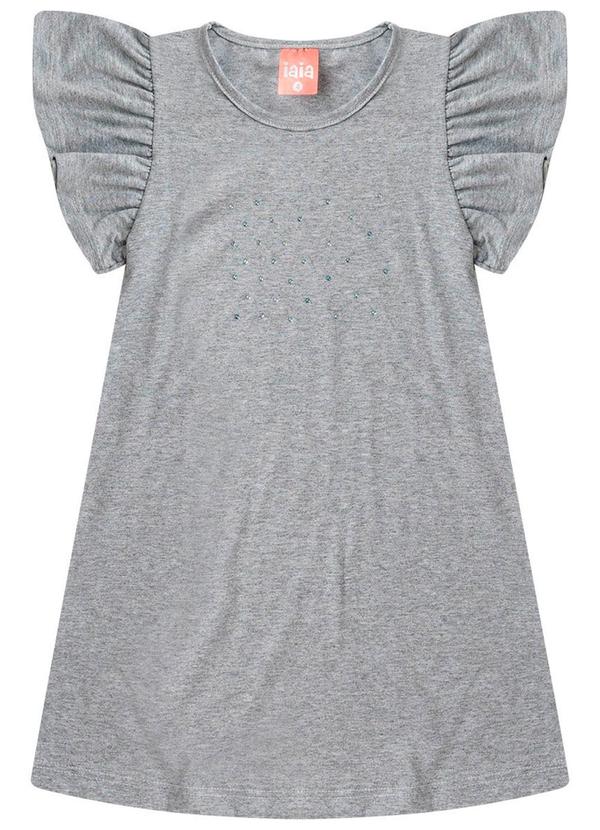 Rosa Azul - Vestido Infantil Menina com Brilho Iaia Cinza