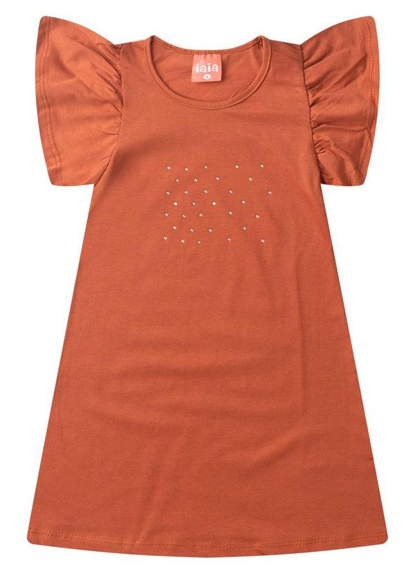 Rosa Azul - Vestido Infantil Menina com Brilho Iaia Marrom