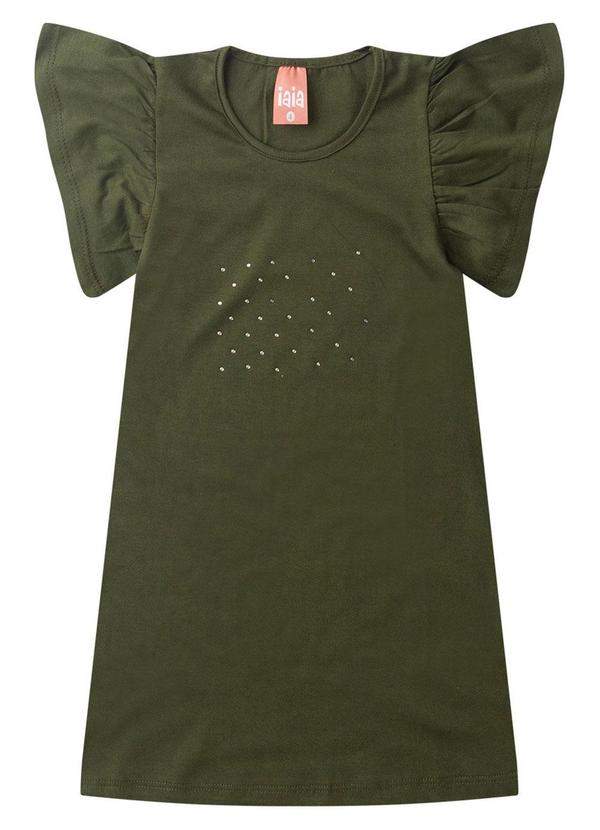 Rosa Azul - Vestido Infantil Menina com Brilho Iaia Verde