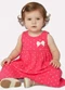 Kyly - Vestido Infantil Menina com Franzidos Vermelho - variação: Rosa