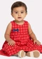 Kyly - Vestido Infantil Menina com Franzidos Vermelho - variação: Vermelho
