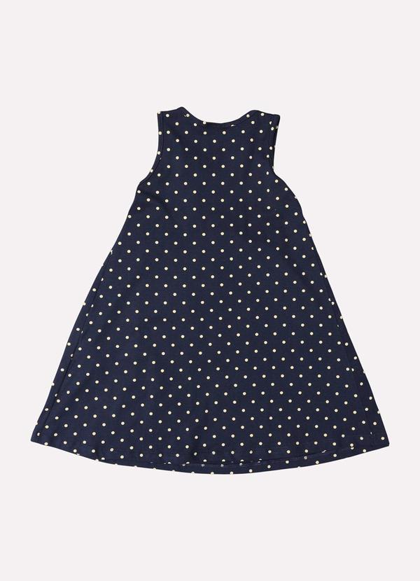 Kyly - Vestido Infantil Menina com Laço Azul Marinho 3