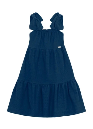 Brandili Mundi - Vestido Infantil Menina com Laço Azul - BRANDILI MUNDI