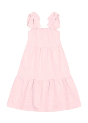 Brandili Mundi - Vestido Infantil Menina com Laço Rosa - BRANDILI MUNDI