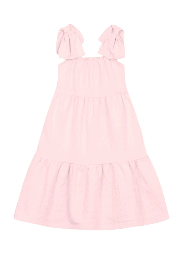 Brandili Mundi - Vestido Infantil Menina com Laço Rosa 1