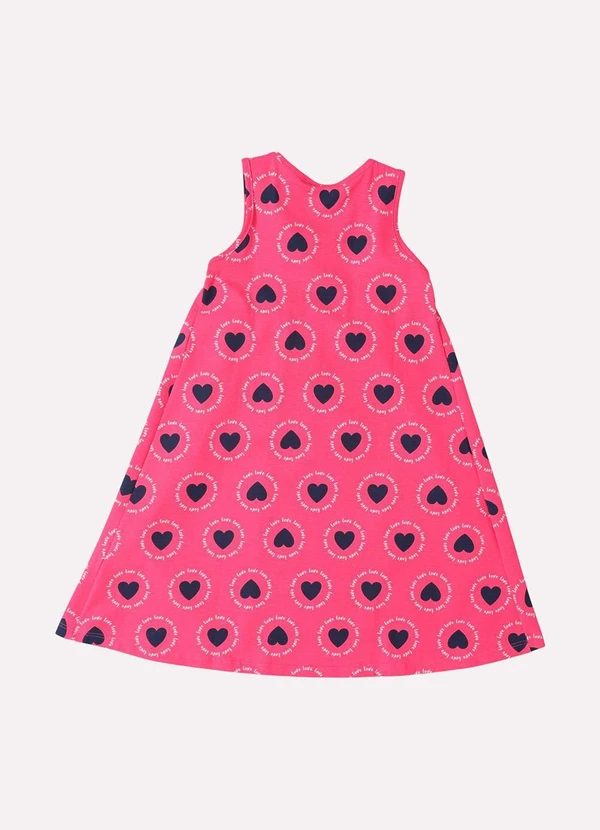 Kyly - Vestido Infantil Menina com Laço Rosa 3