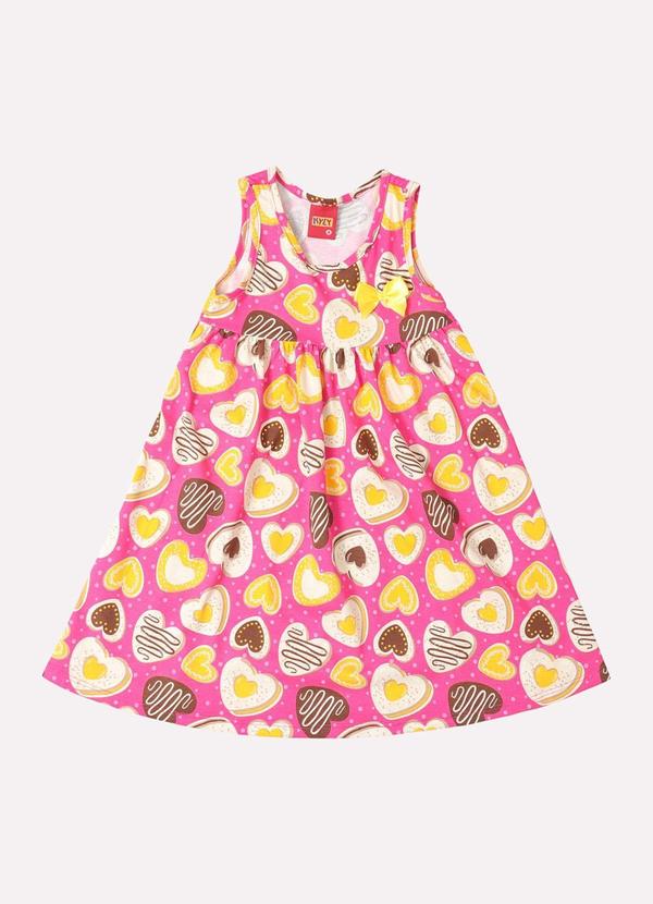 Kyly - Vestido Infantil Menina com Laço Rosa 1