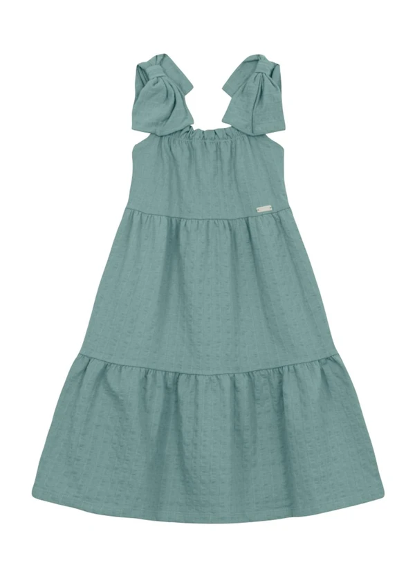 Brandili Mundi - Vestido Infantil Menina com Laço Verde 2