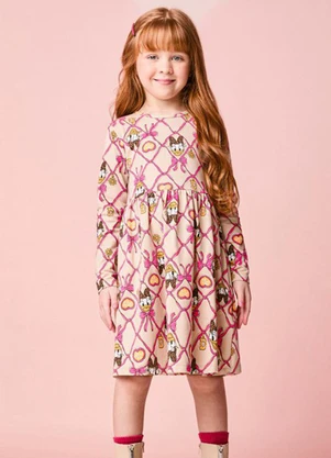 Momi - Vestido Infantil Menina com Laços da Daisy Duck - MOMI