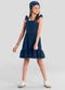 Brandili - Vestido Infantil Menina com Lenço Azul - variação: Azul