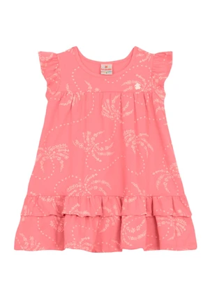 Brandili - Vestido Infantil Menina com Mini Flores Rosa - BRANDILI