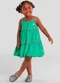 Brandili - Vestido Infantil Menina com Pompom Rosa - variação: Verde