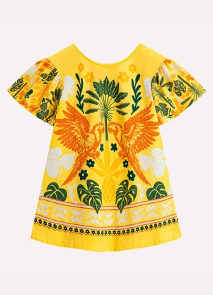 Nanai - Vestido Infantil Menina com Strass Amarelo - NANAI