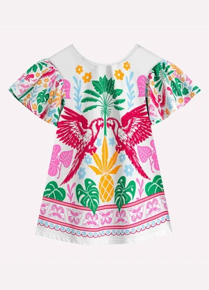 Nanai - Vestido Infantil Menina com Strass Branco - NANAI